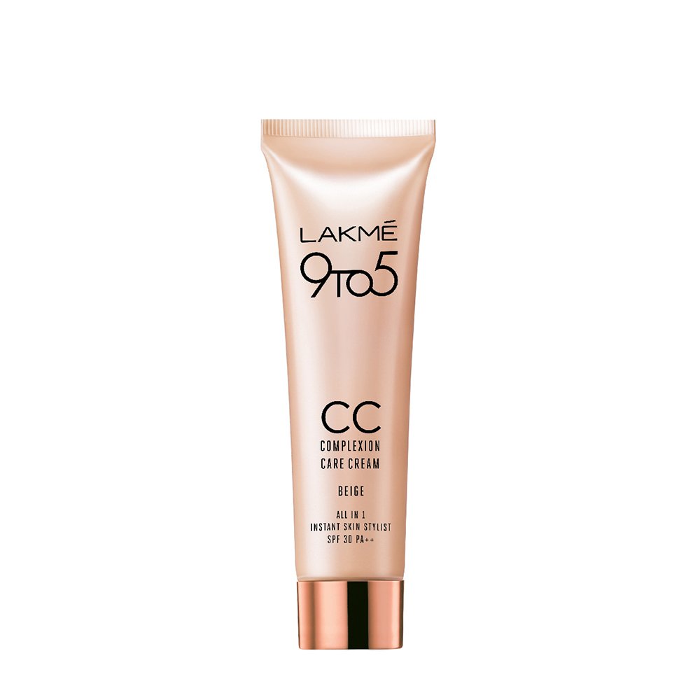 Lakme 9 to 5 CC Cream Mini|| Beige|| Light Face Makeup with Natural Coverage|| SPF 30 - Tinted Moisturizer to Brighten Skin|| Conceal Dark Spots|| 9 g