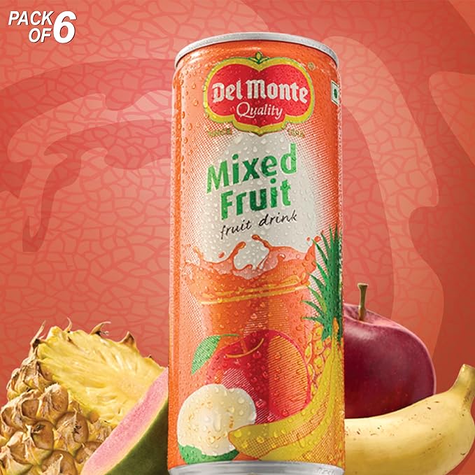 Del Monte Mixed Fruit, Fruit Drink, Pack of 6, 240ml