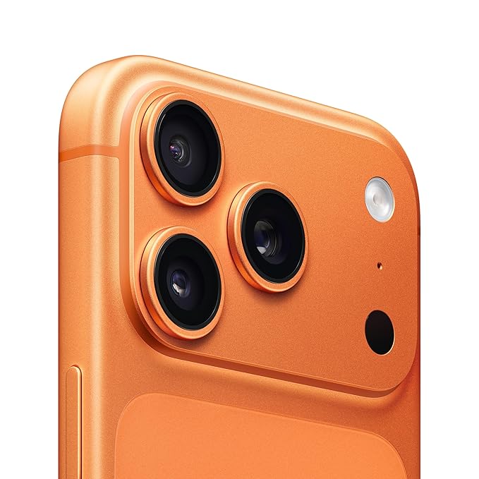 iPhone 17 Pro 512 GB: 15.93 cm (6.3″) Display with Promotion up to 120Hz, A19 Pro Chip, Breakthrough Battery Life, Pro Fusion Camera System with Center Stage Front Camera; Cosmic Orange