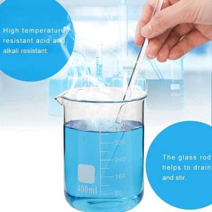Chemistry Lab 36 Items Kit – Borosilicate Glass Plastic Beakers, Conical Flasks, Measuring Cylinders, Test Tubes, Crucible, Spirit Lamp More – Ideal for Students, Science Experiments Lab