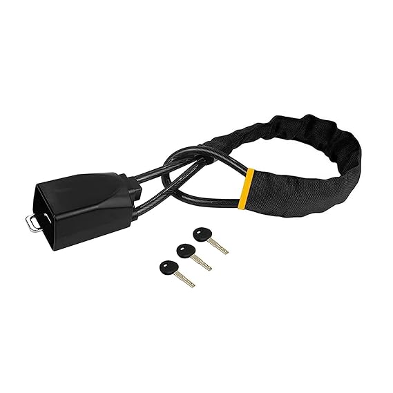 Car Steering Wheel Lock Seat Belt Lock Anti Theft Car Security Wheet Lock, Universal Fit Seat Belt Attached Car Steering Wheel Lock with 3 Keys