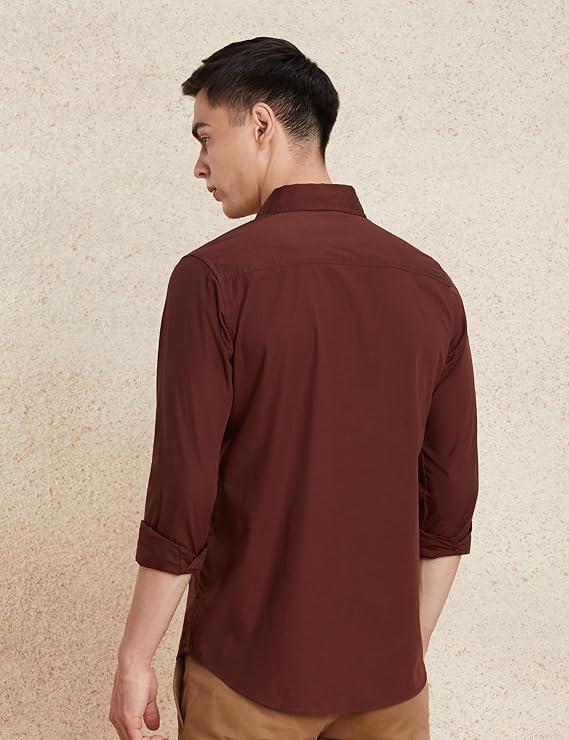 Symbol Men's Solid Slim Fit Cotton Casual Shirt | Plain | Full Sleeve | Summer (Available in Plus Sizes)