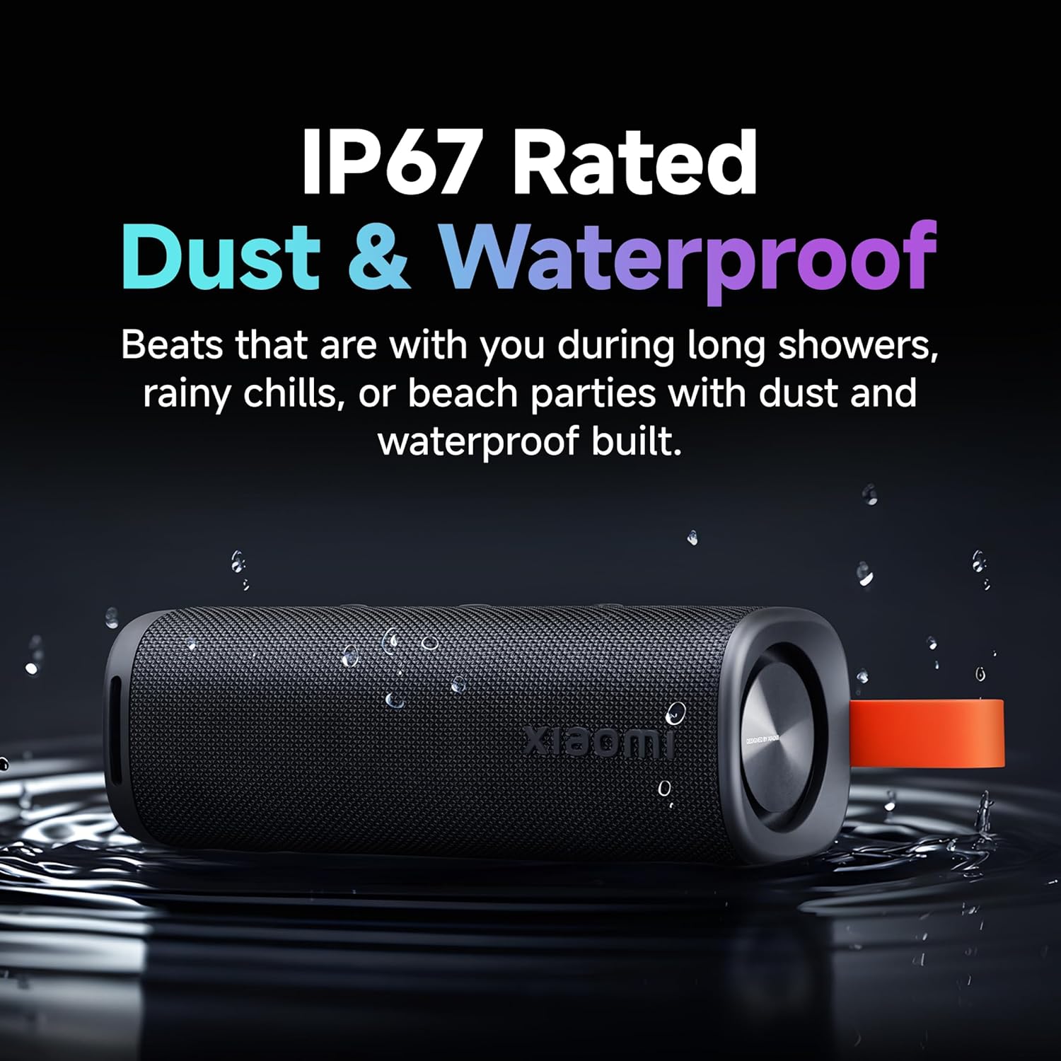 XIAOMI Sound Outdoor Speaker (Black) | 30W Hi-Quality Speaker with Mic | Upto 12hrs Playback Time | IP67 Waterproof &amp; Type C | Wireless Stereo Pairing