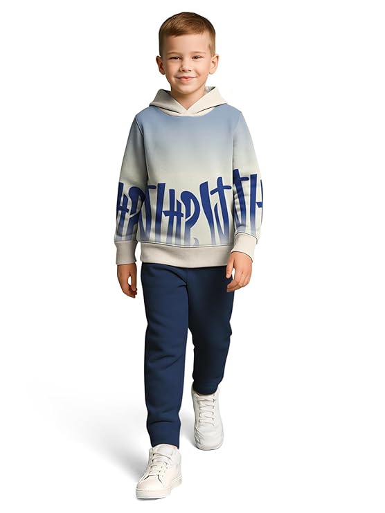 HELLCAT Trendy Co-ords With Hoodie Sweatshirt and Trackpant Clothing Set for Boys