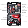 IBELL Professional Tool Kit with Impact Drill TD13-85, 650W, Copper Armature, Chuck 13mm, 59 Home Essential Tools/Accessories with RED/BLACK BMC box