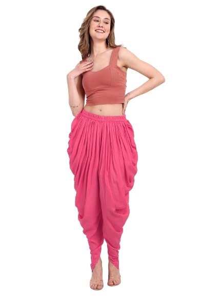Women's Loose Fit Rayon Dhoti Pant for Women Patiala Slawar Bottom Wear Harem Pants