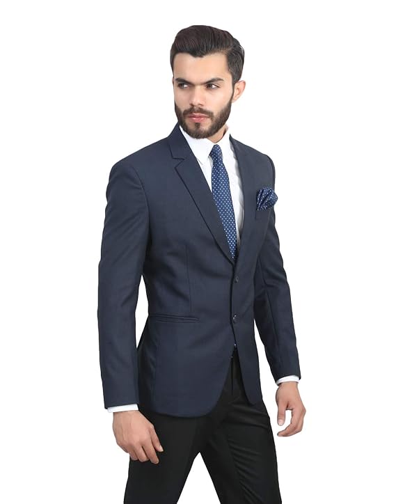 MANQ Men's Slim Fit Single Breasted Blazer
