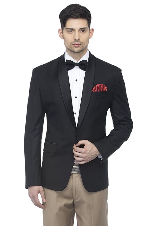 FAVOROSKI Men's Polyester and Viscose Tuxedo Blazers