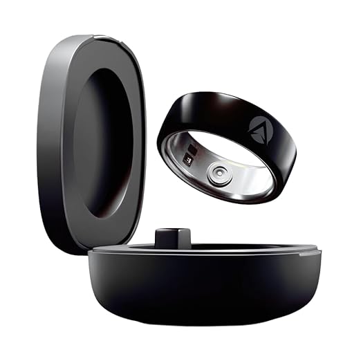 NFC Smart Ring | Wearable Tech Ring for Men Women | Health Fitness Tracker with Sleep Monitoring | IP68 | Tracks HRV, Body Temperature, SPO2, NFC Technology for Seamless Share (Black-18).