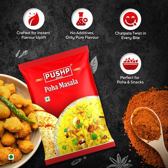 Pushp Poha Masala | 500g Pouch | Indori Poha Masala | Indori-Style Spice Mix | Quality Blend | No Preservatives (Pack of 1)