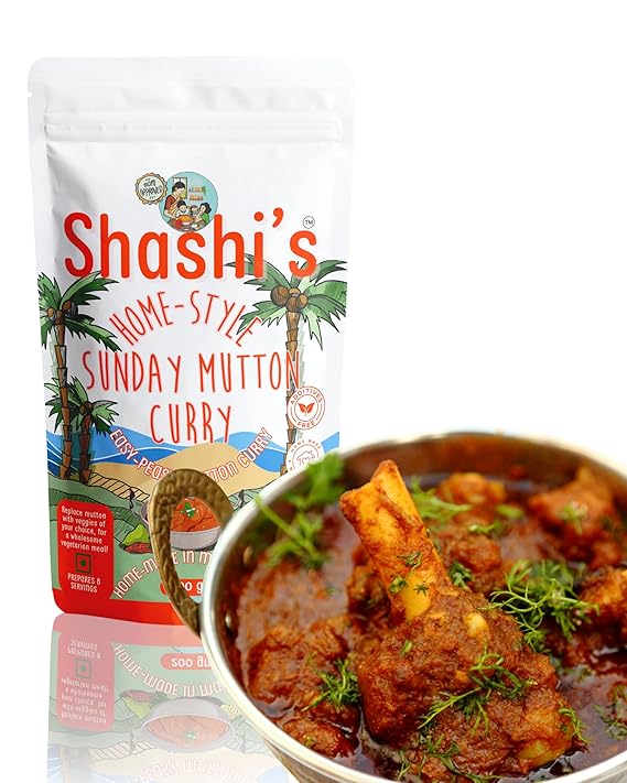 Shashi Mutton Curry Masala | 200g | Authentic Indian Meat Masala Blend | 5 Simple Step Recipe| Homemade No Preservatives