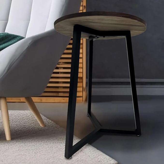 Heavy Duty Metal Iron Table Legs for Round Coffee Table | Triangular DIY Furniture Legs for Dining Table, Chair Home Furniture (Small - 16 Inch)
