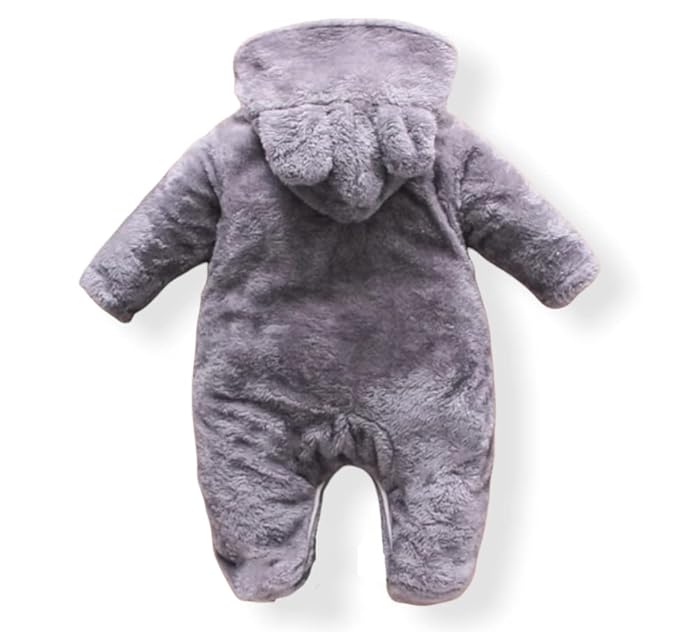 First Kick Unisex Baby Flannel Jumpsuit Classical Style Cosplay Clothes Bunting Outfits Snowsuit Hooded Romper Outwear