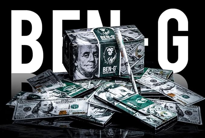 Original Gangster Ben-G rolling papers pack of 2 (30 Leaves + 30 Filter Tips)