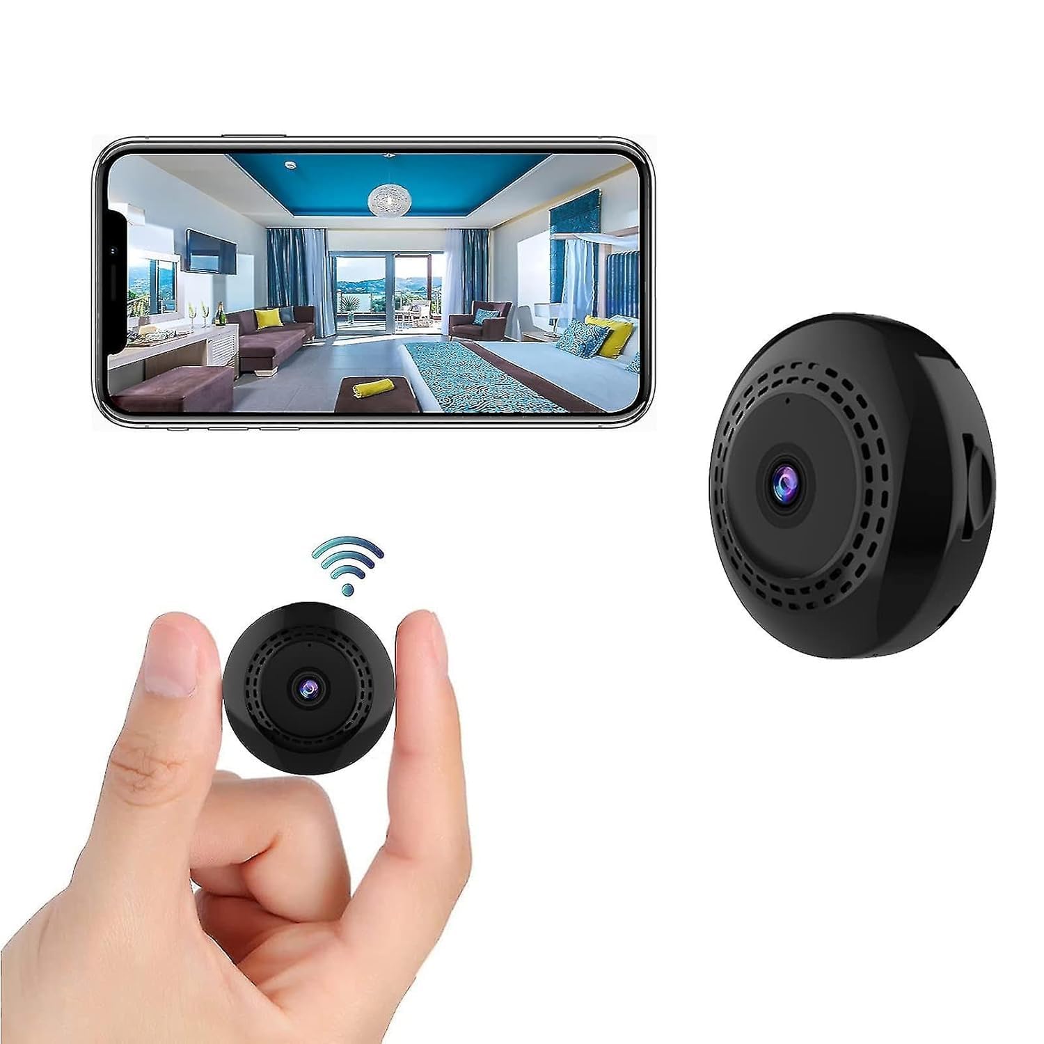 SMARS mini WiFi Camera Small Size Security cam with Magnetic Surface for Baby Monitoring