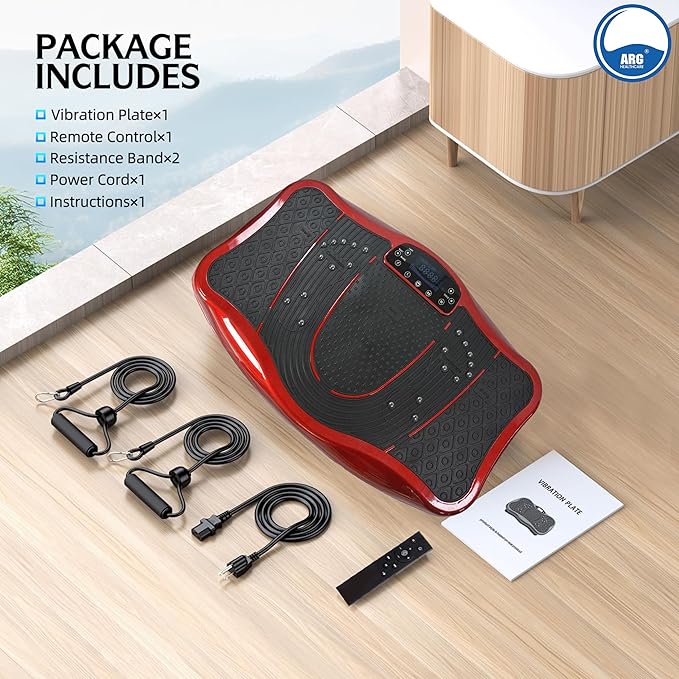 ARG Healthcare Body Vibration Power Plate Weight Loss Machine Full Body Exercise Machine for Home &amp; Gym, Tone Muscles, Improve Fitness &amp; Flexibility, Lose Weight, Calorie Burning Body Relaxation