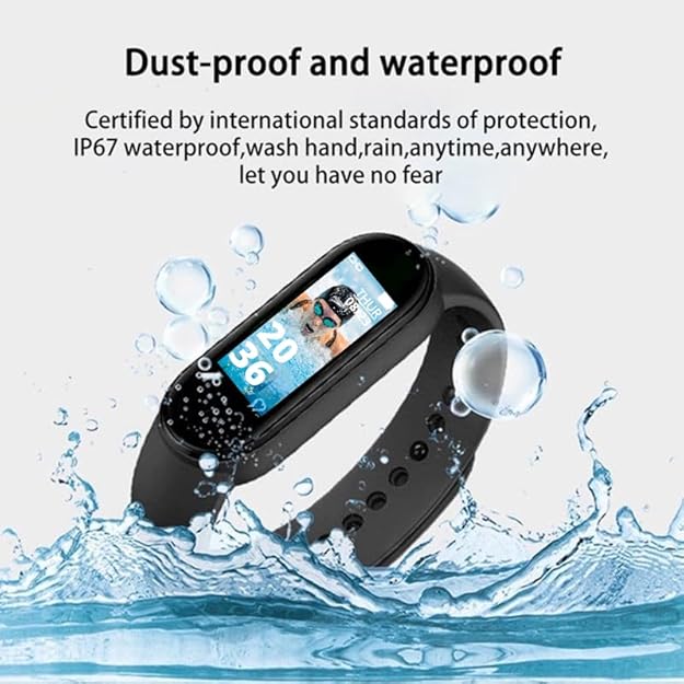M10 Smart Health Band – Waterproof Activity Tracker with Blood Pressure &amp; Heart Rate Monitoring, Sleep Tracker, Step Counter &amp; Calorie Burn for Unisex Use