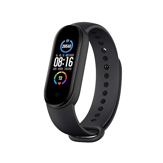M5 Smart Band Fitness Watch Heart Rate with Activity Tracker Waterproof Body Functions Like Steps Counter Pressure
