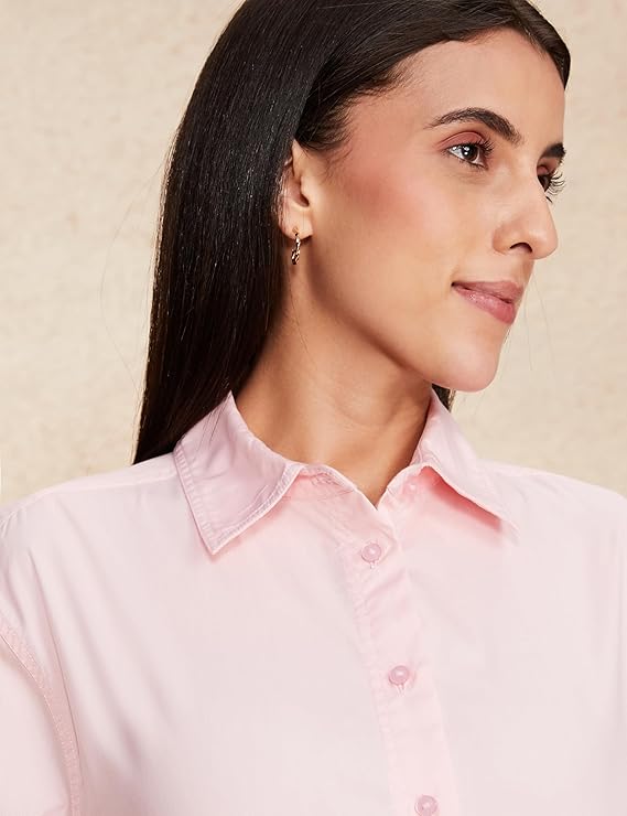 Symbol Women's Oversized Cotton Casual Shirt (Available in Plus Sizes)