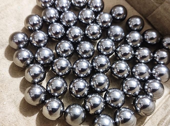 OMX Bike Wheel Bearing Steel Iron Balls Spare Parts, 9 mm Diameter (50 PC)