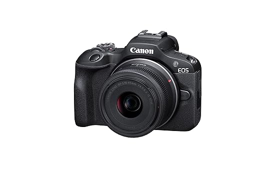 Canon EOS R100 24.1 MP Mirrorless Camera (Black) with RF-S18-45mm f/4.5-6.3 is STM Optical Zoom Lens | 4k Video