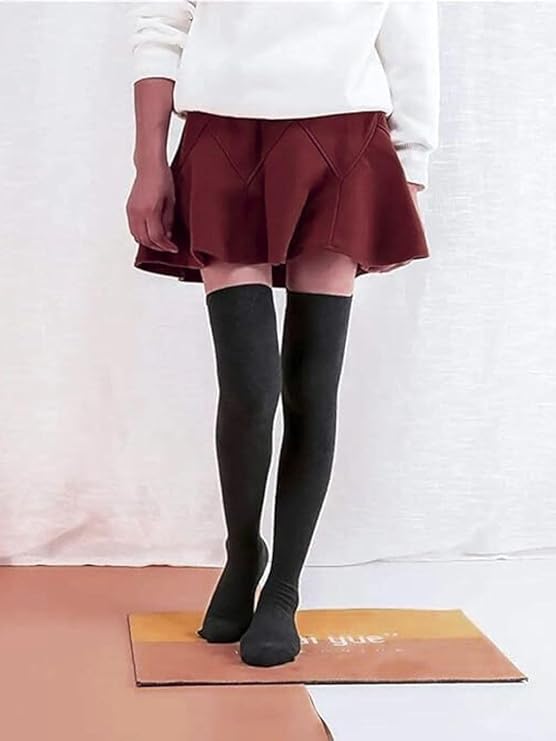 Kaththai Wool Warm Thigh High Socks for Women | Soft &amp; Breathable Knit Thermal Leg Warmers | Versatile Multi-Way Wear, Knee-Length | Winter &amp; Fall Essential