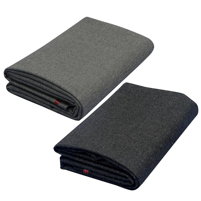 Abhi Fashion Men Cotton Formal Unstitched Combo Trouser Fabric For Men (Pack Of 2)