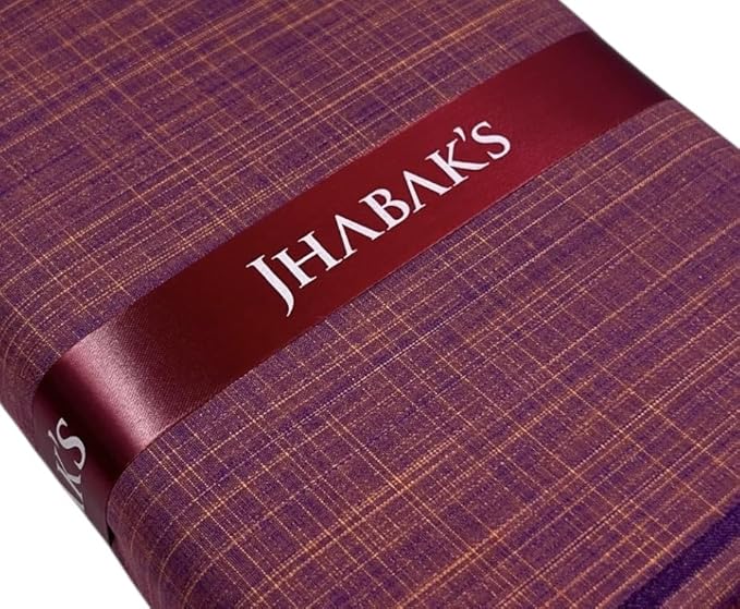 JHABAK Unstitched Cotton Fabric for Men - Light Weight Trending Self Pattern Cotton Fabric Material
