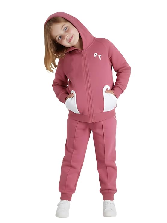 POLKA TOTS 100% Cotton Full Sleeve Co-Ord Joggers for Kids | Winter Wear for Kids, Toddler &amp; New born | Cozy Sweatshirt &amp; Joggers, Baby Dress for Boys &amp; Girls | Warm Clothes from 6 Months to 8 Years