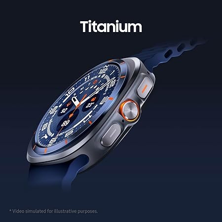 Samsung Galaxy Watch Ultra Smartwatch - 2025 Version, 47mm, Titanium Blue, LTE (CAD Version &amp; Warranty) - Durable Titanium Casing, Cushion Design, Quick Button, AI-Powered Health Monitoring