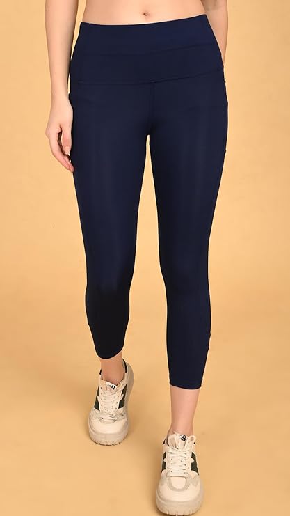 COPPERSMITH Gym Pants for Women Workout, High Waist Yoga Leggings Tights, Stretchable Active Sports Bottom Wear Track Pants, Zumba Joggers Exercise Outfit