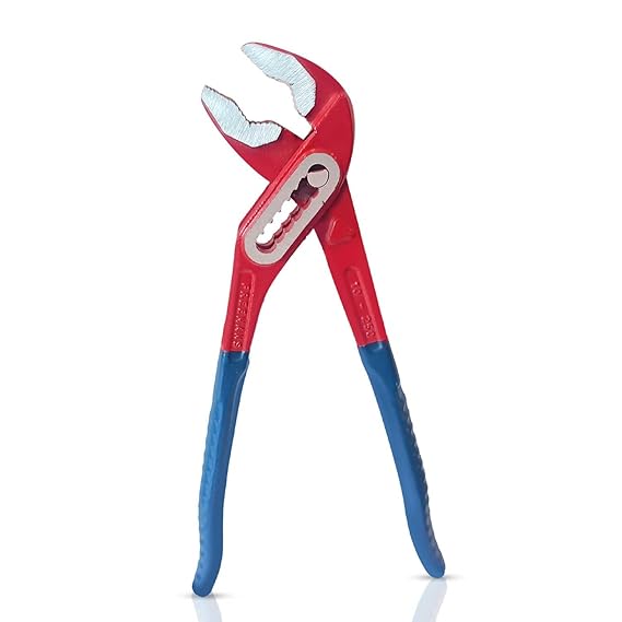 FREEMANS WBJ10 250mm Box Joint Alloy Steel Water Pump Plier || Drop forged With Epoxy Dip Sleeve || Induction Hardened Jaws || Drop Forged - Red Blue