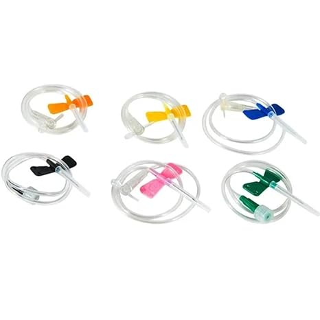 Scalp Vein Set – Sterile Butterfly Needle for IV Infusion, Medical Use Pack of 50 (22FG)