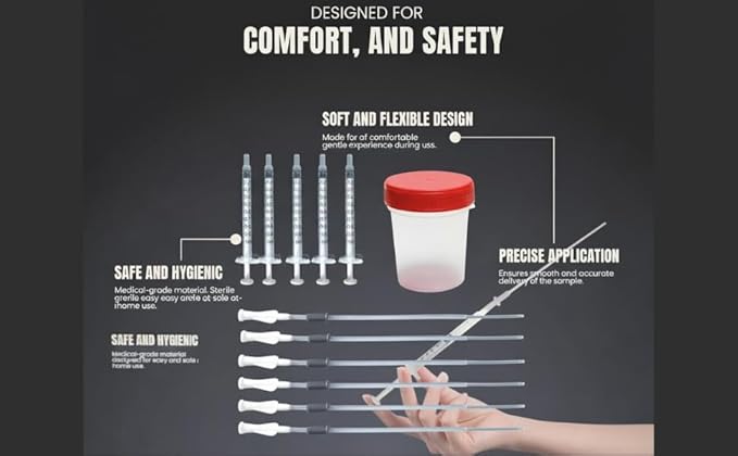 Lumen Surgicals Home Insemination Kit | Home IUI Kit with 5 IUI Catheters (17cm), 5 Sterile 1ml Syringes,| IVI Kit For Insemination | At Home Insemination Kit | IVI Insemination Kit | IVI Kit | Steril Number of Container