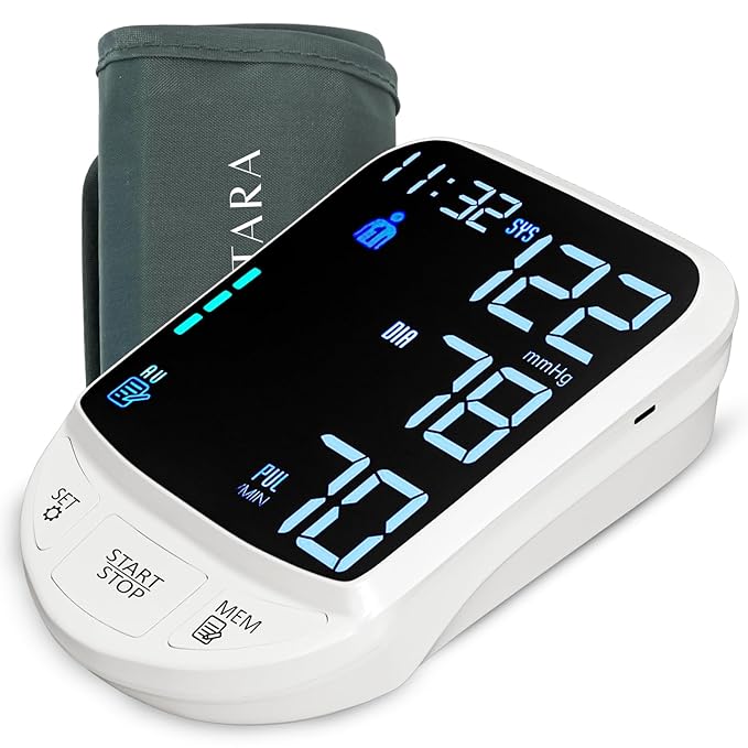 AGEasy (Max Group) 4.7" LED Display Fully Automatic Digital Blood Pressure Monitoring Device | BP Apparatus for Home | Portable &amp; High Accuracy BP Check Machine for Hypertension &amp; Managing Heart Health | Arm Circumference (22-42 cm)