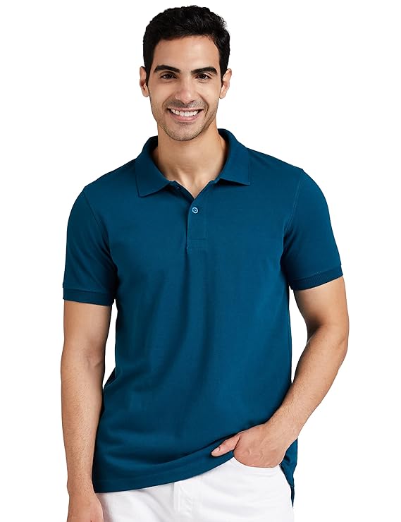 Symbol Mens Cotton Rich Solid Polo T shirt | Collar T shirts | Half Sleeves | Plain-Regular Fit