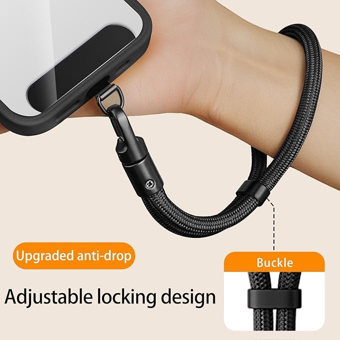AccuPrints Sumiko Phone Wrist Strap Lanyard – Anti-Theft Hand Strap with 360° Rotating Hook, Universal Wrist Lanyard for iPhone, Camera &amp; Phone Case, Durable Adjustable Chain for Travel &amp; Daily Use