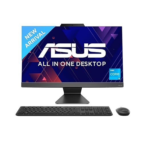 ASUS AIO A3202,21.45 12th Gen, Intel Core i3-1215U, All-in-One PC (FHD/8GB/256GB/Windows 11/MS Office 365 Basic (1Year)*/Office 2024/Black/4.84 Kg), with Wireless Keyboard Mouse, A3202WBA-BPB010WS