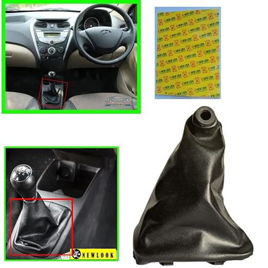 For Eon Car Automotive Parts Abs Plastic Made Of Gear Shifter Lever Cover Boot For Eon Car (6322), Black